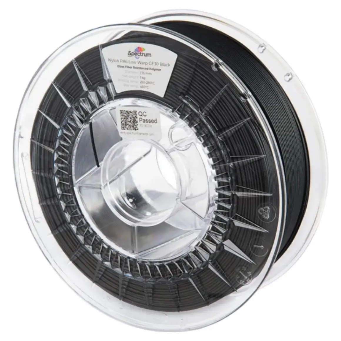 Філамент Spectrum PA6 Low Warp GF30 1.75 мм, 1 кг, чорний
