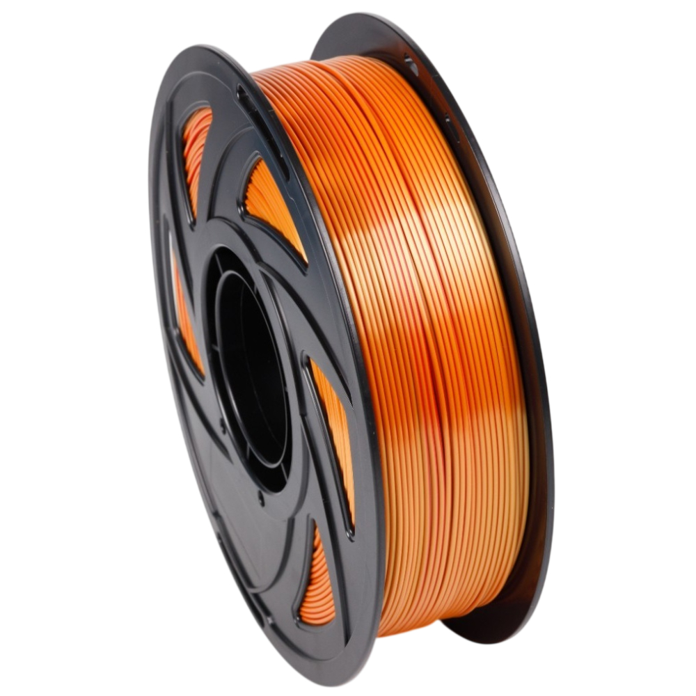Філамент UA3D PLA Silk Dual Color Red+Gold, 1.75мм, 1кг, червоний/ золотистий
