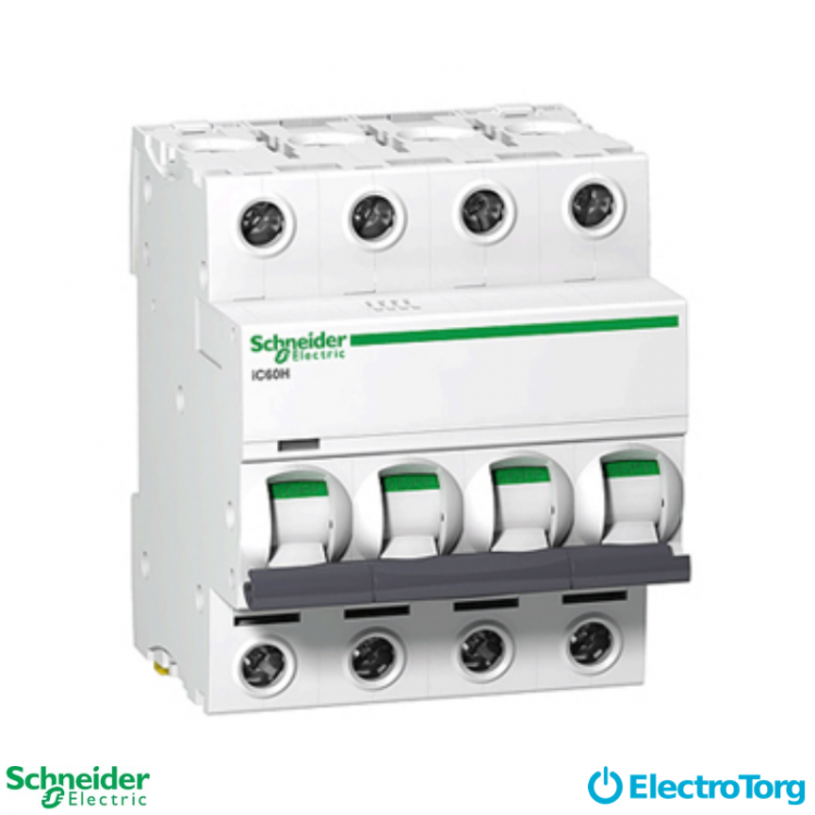 Автоматический выключатель iC60N 4P 10A B Schneider Electric