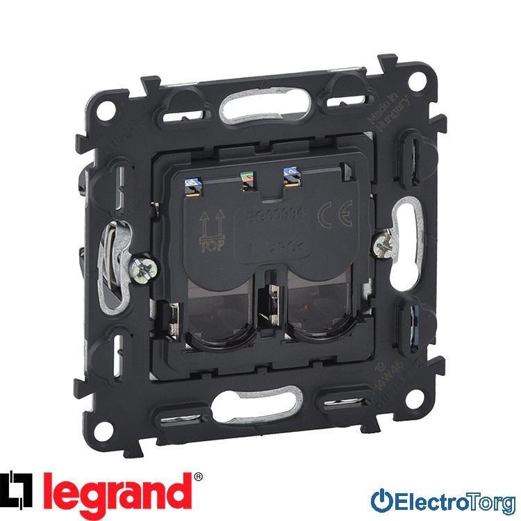Розетка компьютерная RJ45 6 UTP двойная Valena IN'MATIC Legrand