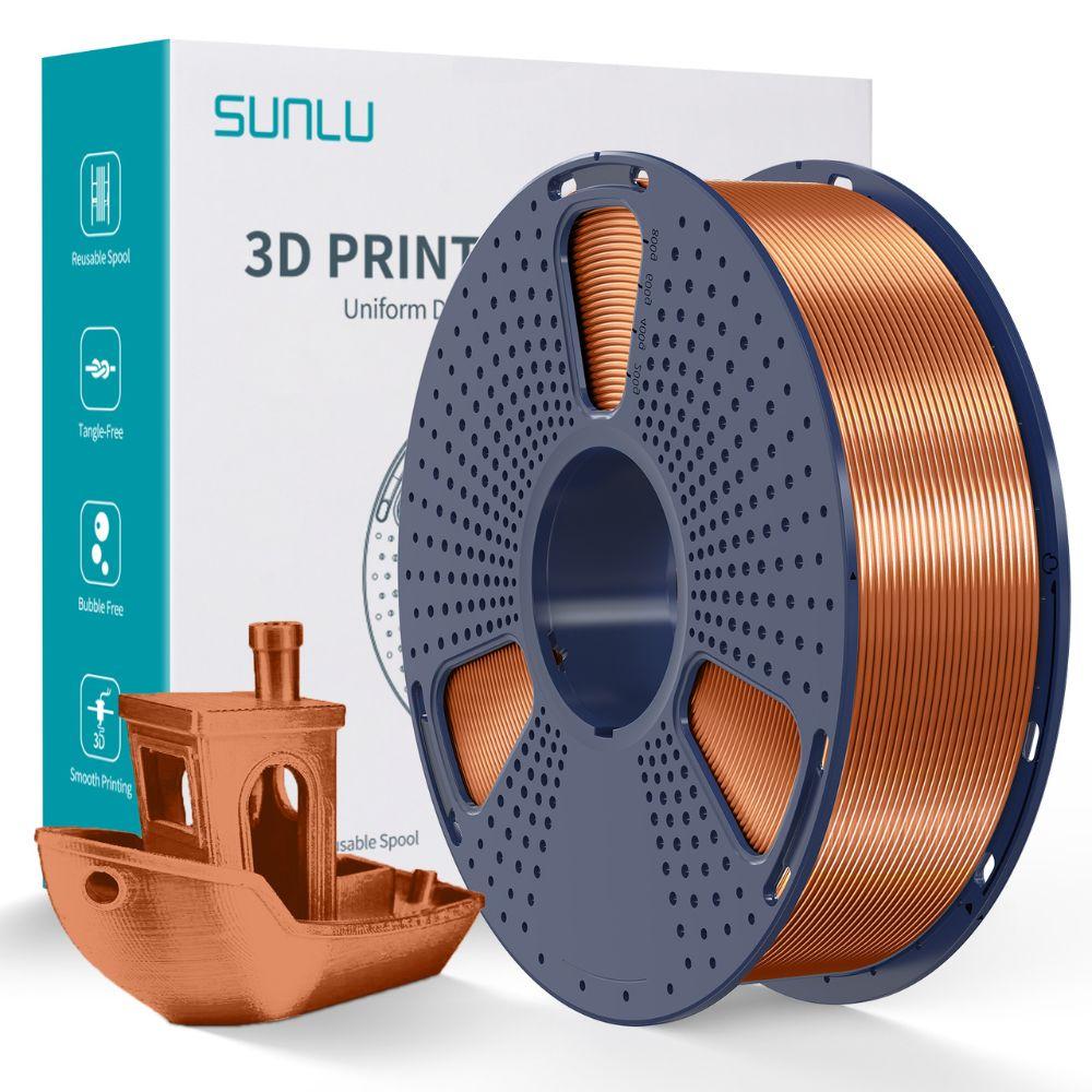 Філамент Sunlu Silk PLA+ Copper, 1.75мм, 1кг, мідний