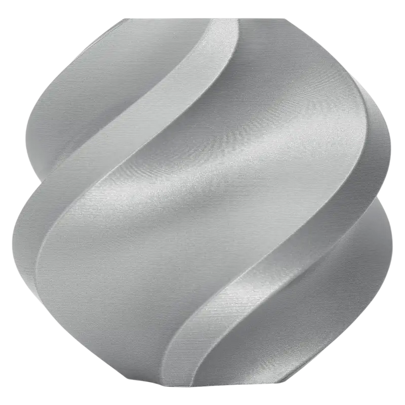 Філамент Bambu Lab PLA Basic Silver, 1.75мм, 1кг, без котушки, сріблястий