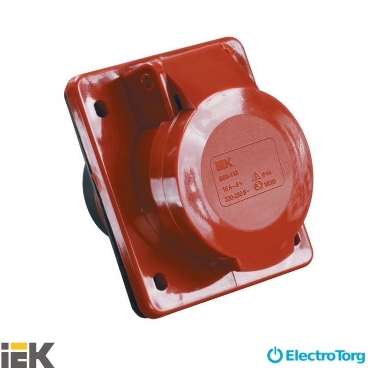 Розетка 414 скрытая 3Р+PЕ 16А 380В IP44 ИЭК(IEK)
