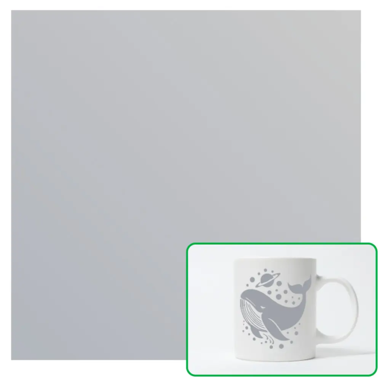 Вінілова плівка матова Bambu Matte Removable Vinyl, 300*300мм, сіра, 10шт (оригінал, YG017)