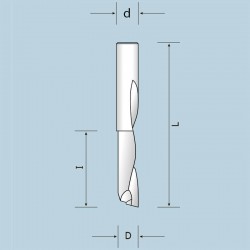 Двонаправлена фреза Z1+1 D6 I27 d6 50106002721