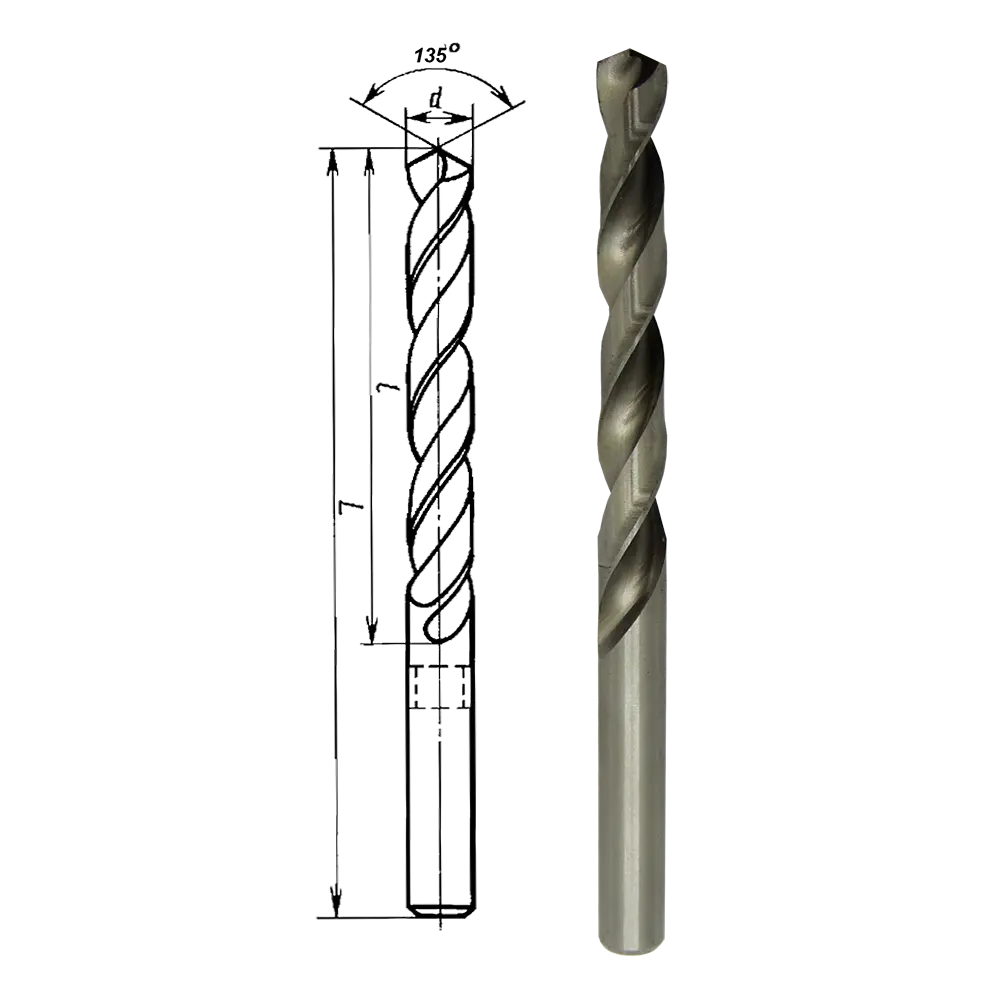 Свердло по металу 2,3 мм Р6М5 A1 L90/59