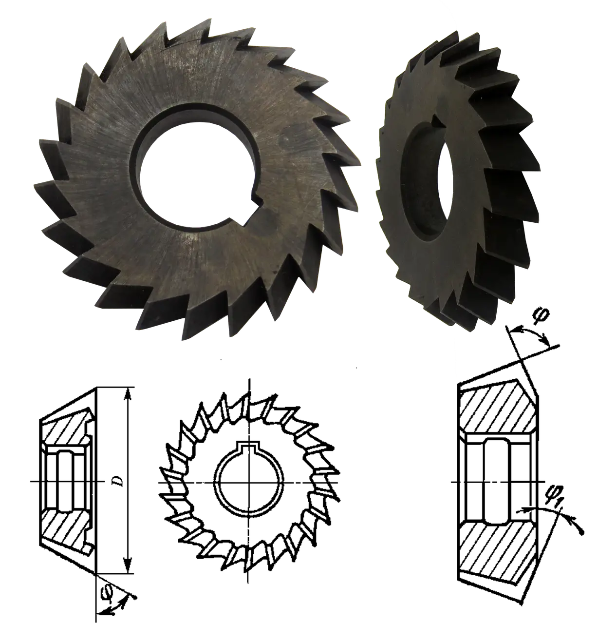 Фреза 2-кутова 80х16х22 55° Р6М5