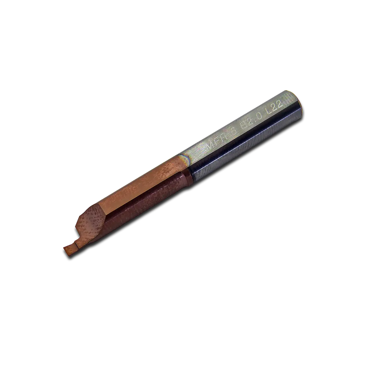 Міні різець твердосплавний для осьових канавок MFR6 B2.0 L22 Dmin-8.0mm
