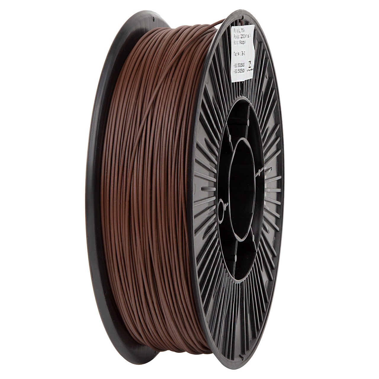 Філамент DSF PLA Brown, 1.75мм, 1кг, коричневий