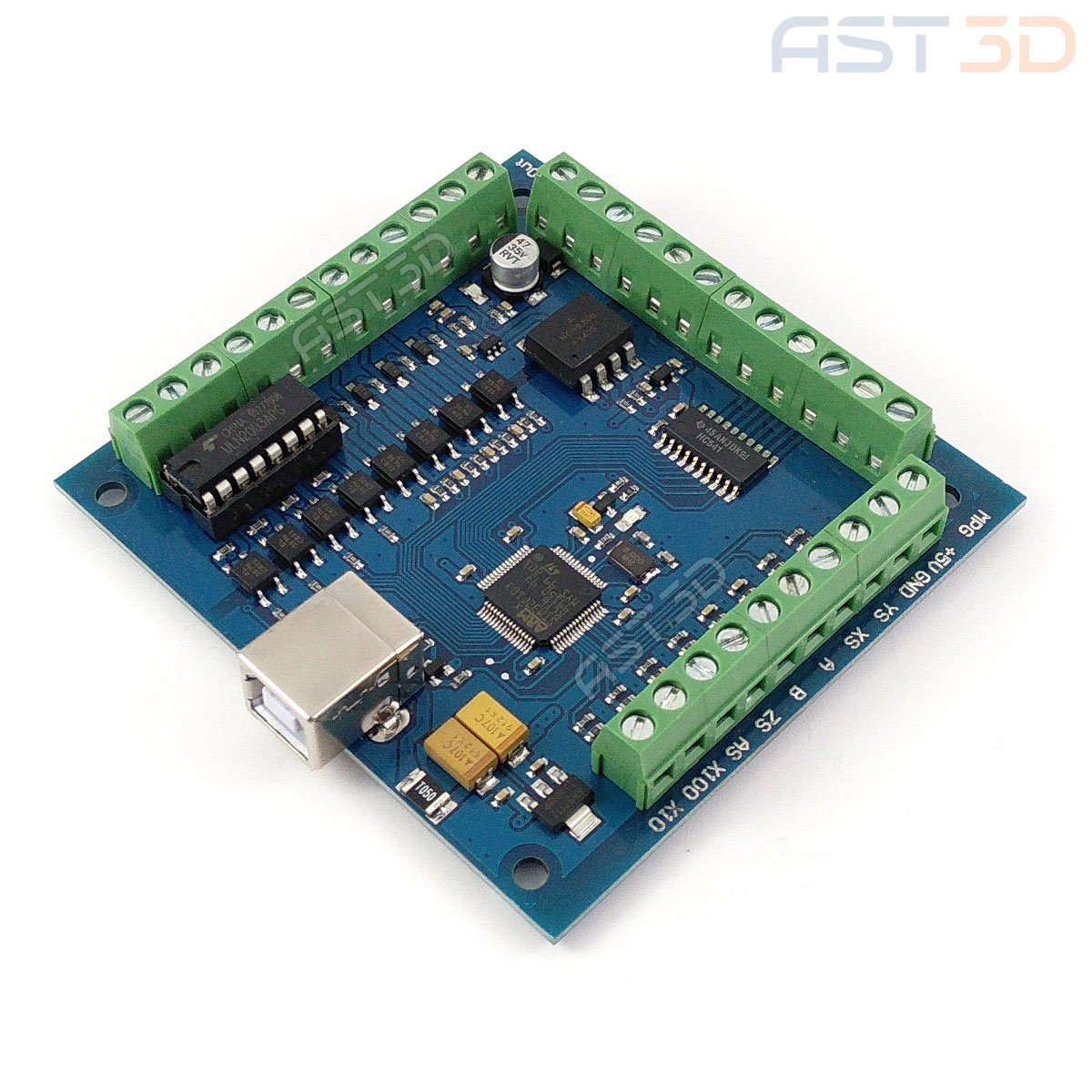 Контроллер ЧПУ 4 оси USB порт (STB4100 синяя плата управления MACH3)