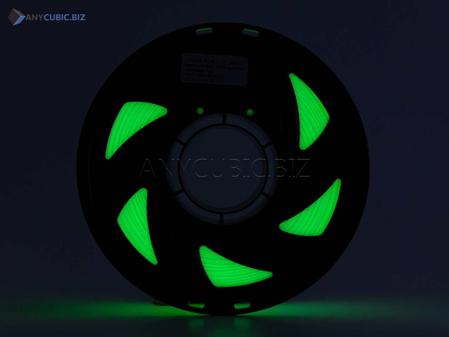 PLA-пластик Світиться в темряві Зелений для 3D принтера | PLA Glow in the Dark Green