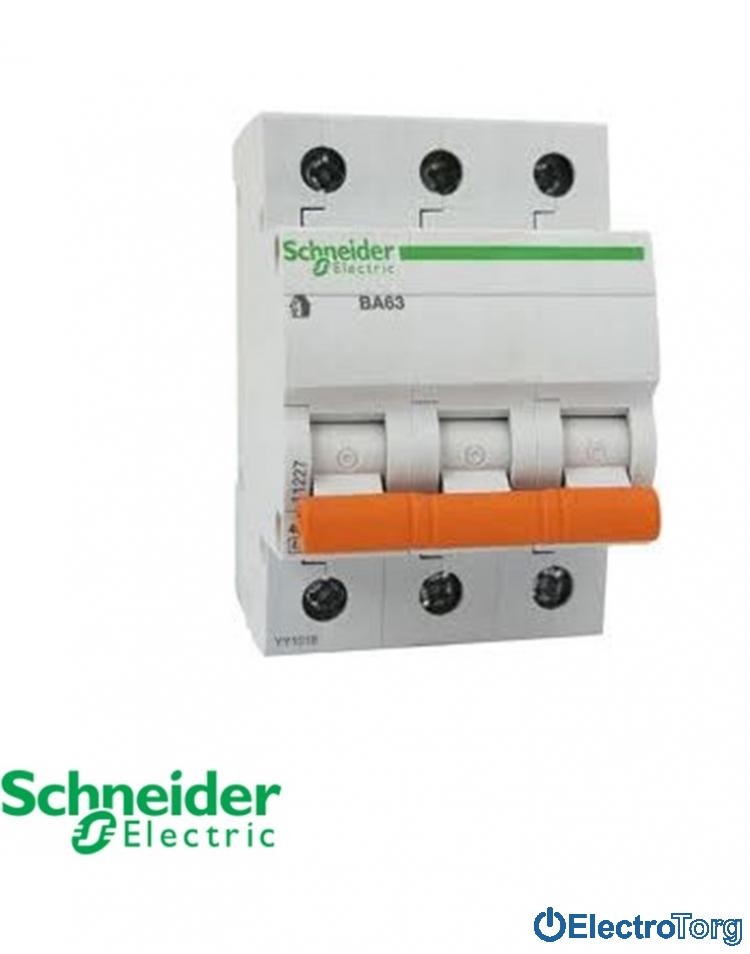 Автоматический выключатель ВА63 3P 6A C Домовой (Domae) Schneider Electric (Шнайдер Электрик)