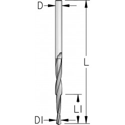 Свердло HSS ступінчасте D₁3,5 D5 L₁25 L86 DR35050