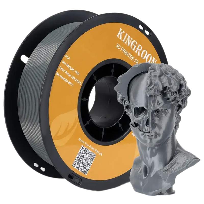 Філамент Kingroon PLA Basic Gray, 1.75мм, 1кг, сірий