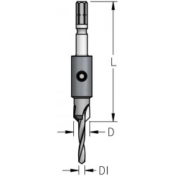 Зенківка з хвостовиком Centrotec® та свердлом HSS D₁5 D12,7 AF05004D