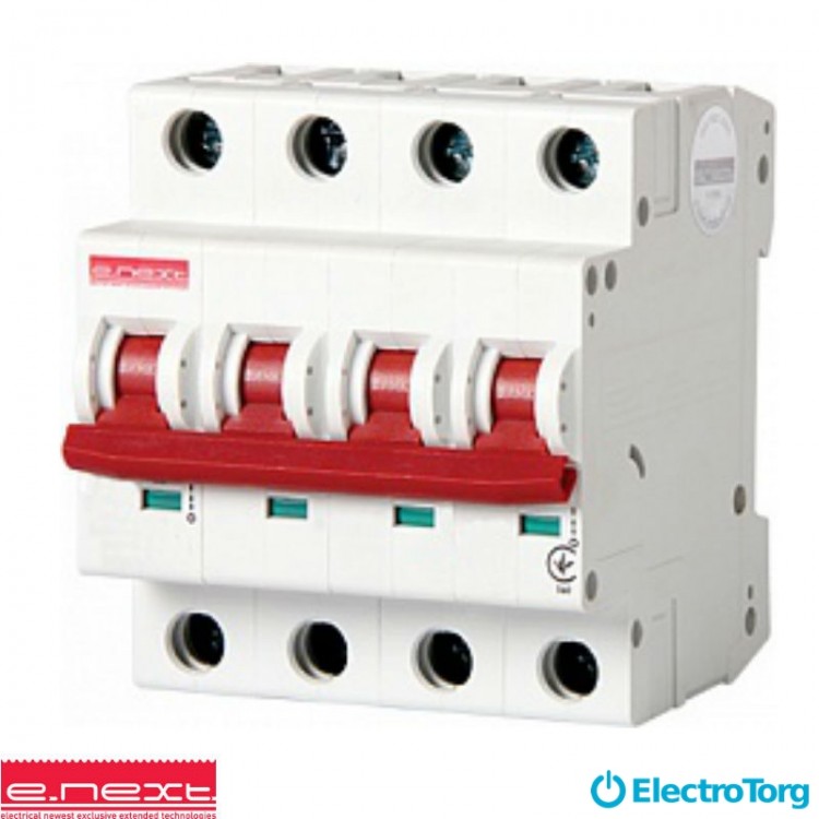 Авт. выкл. e.mcb.stand.45.4.C63, 4р, 63А, C, 3,0 кА e-next