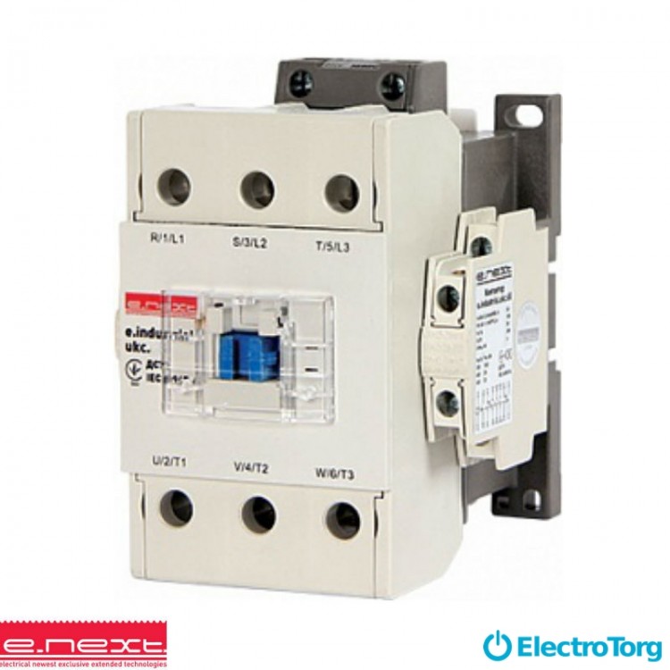 Контактор e.industrial.ukc.85.220, 85А, 220В, 2no+2nc, E-next
