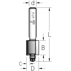 Фреза четвертна з нижнім підшипником NanoBits D11,1 C3,15 В13 d6 E200323