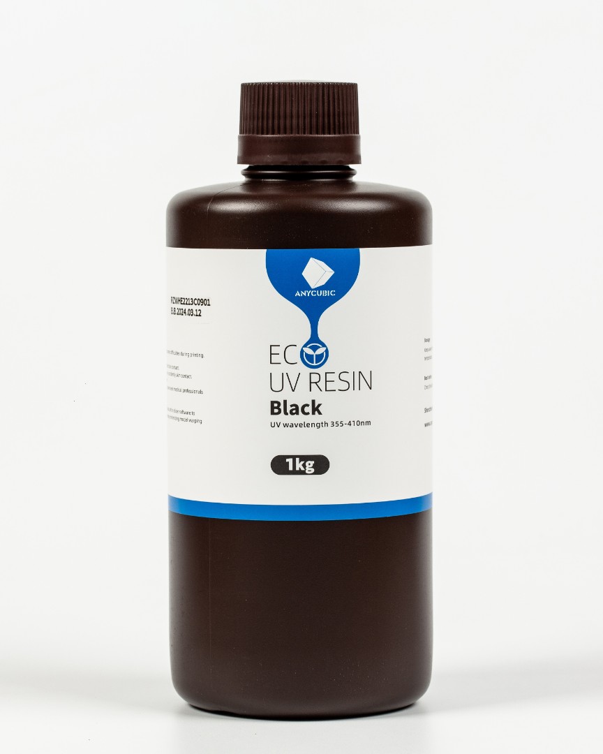 Фотополімерная смола Anycubic ECO Plant-Based UV Resin Чорна 1кг | Anycubic Eco Black 1kg