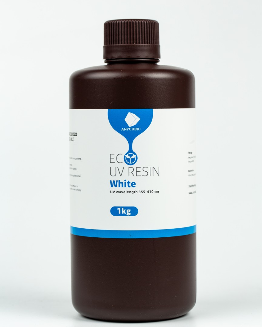 Фотополімерная смола Anycubic ECO Plant-Based UV Resin біла 1кг | Anycubic Eco White resin 1kg