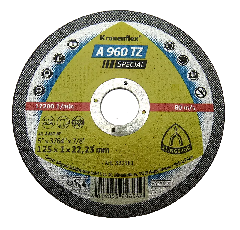 Круг відрізний Klingspor Kronenflex 125x1,0x22,23 A 960 TZ SPECIAL