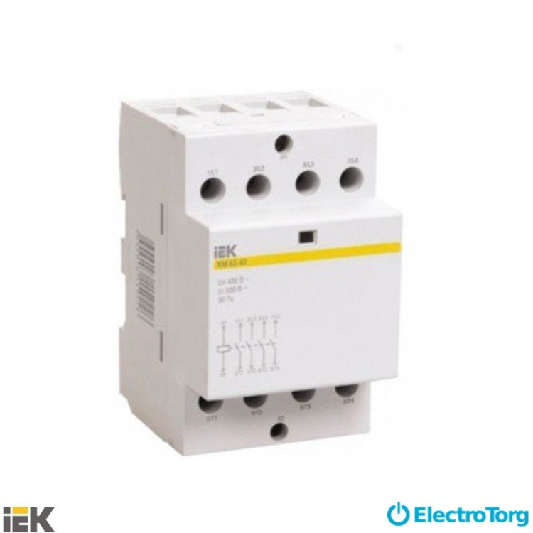 Контактор модульный КМ63-40 AC/DC ИЭК (IEK)