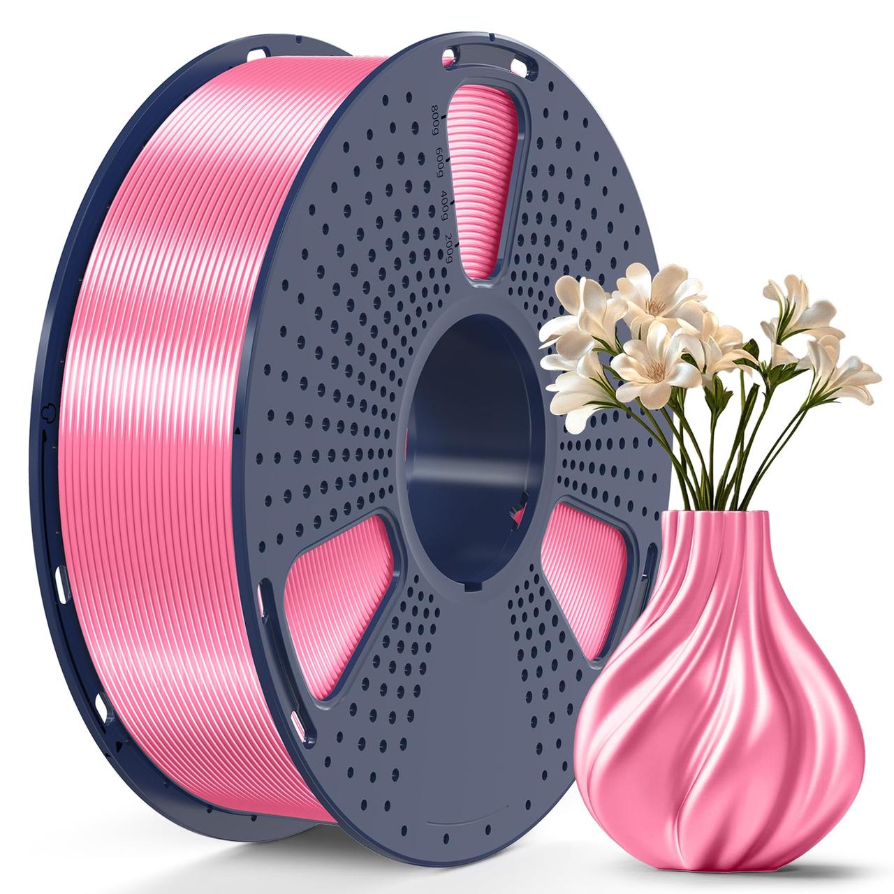 Філамент Sunlu Silk PLA+ Pink, 1.75мм, 1кг, рожевий