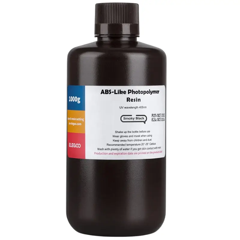 Фотополімерна смола Elegoo ABS Like Resin Smoky Black, 1кг, димчата чорна
