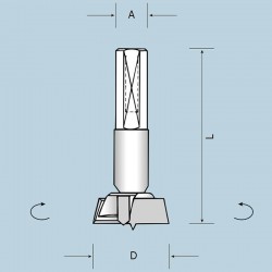 Чашечне свердло D19 L57,5 A10X26 LH 04201905722