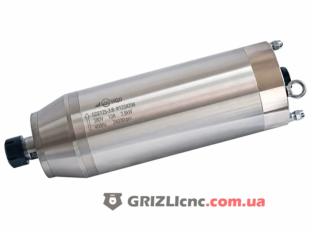 Шпиндель GDZ 5.5кВт 380В цанга ЕR25 водяное охлаждение (4 подшипника) по камню