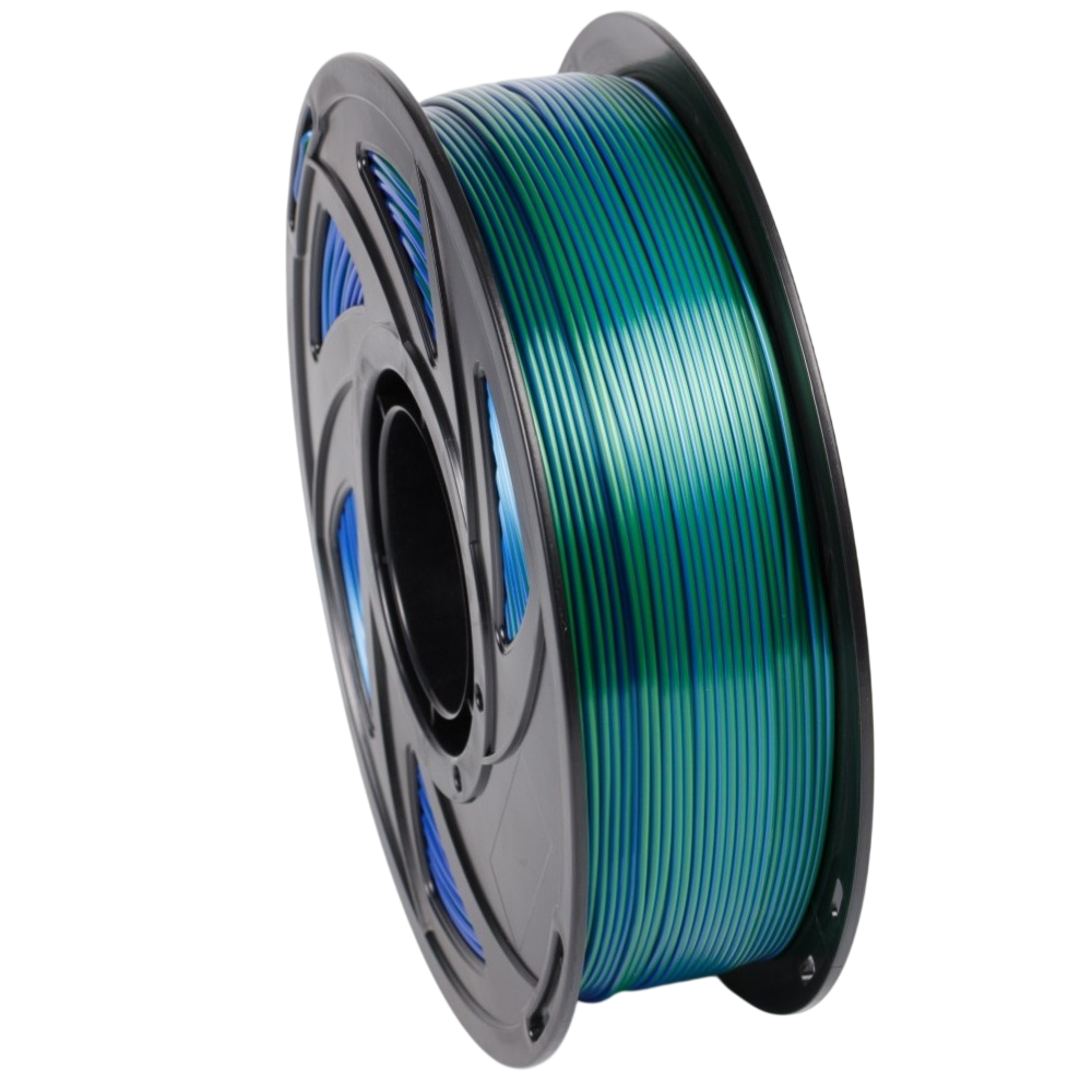 Філамент UA3D PLA Silk Dual Color Blue+Green, 1.75мм, 1кг, синій/ зелений