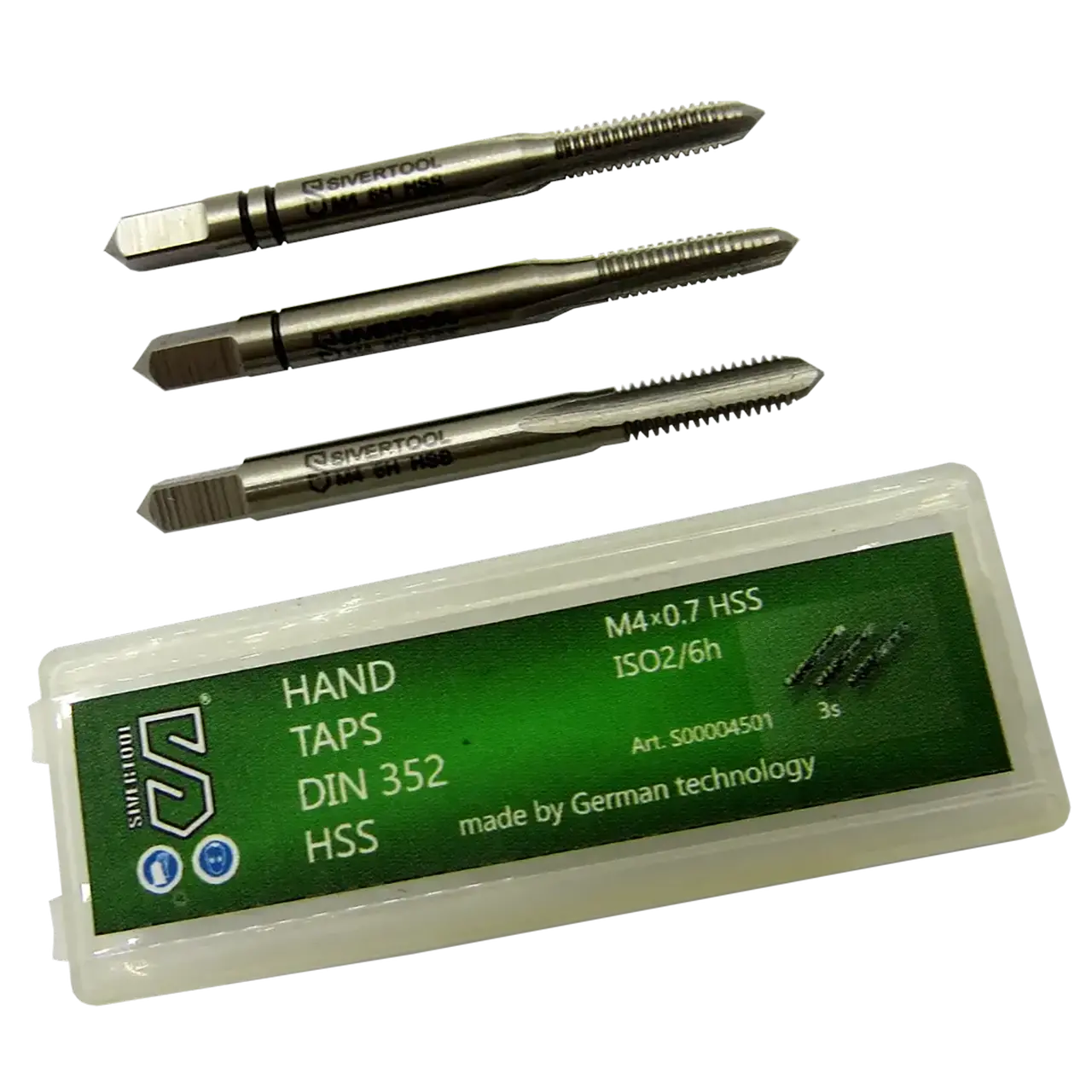 Мітчик ручний М4×0,7 HSS, DIN352, комплект із 3-х штук