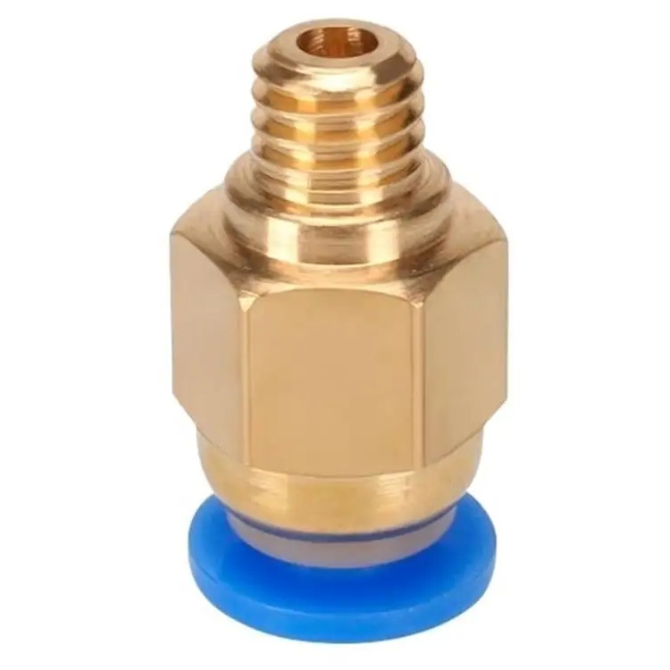 Фітинг PC4-M6 для PTFE тефлонової трубки, латунь
