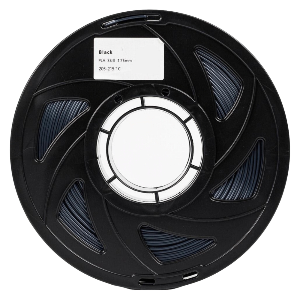 Філамент UA3D PLA Silk Black, 1.75мм, 1кг, чорний