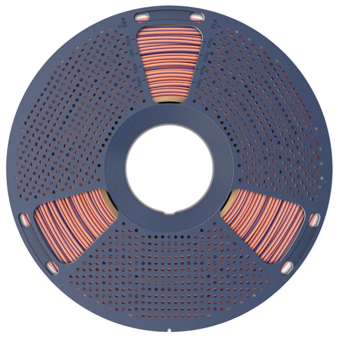 Філамент Sunlu Silk PLA+ Orange Blue Green, 1.75мм, 1кг, помаранчевий/ синій/ зелений