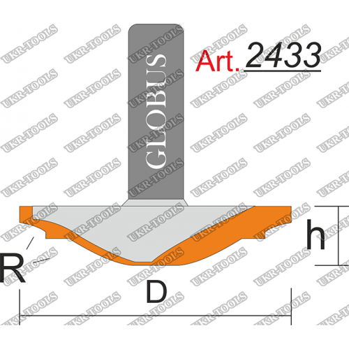 Фреза ГЛОБУС 2433 фигирейная горизонтальная D60 h12 d12