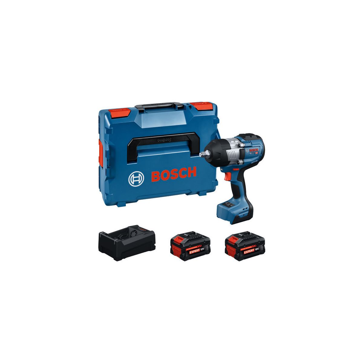 Schlagschrauber GDS18V-1400, 2x EXBA18V-80 in L-BOXX