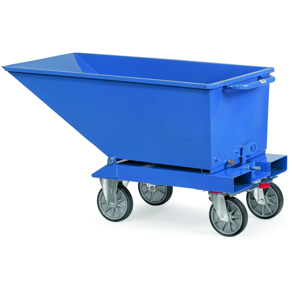 Muldenkipper RAL 5007 mit Ablasshahn, Muldenvolumen: 250l