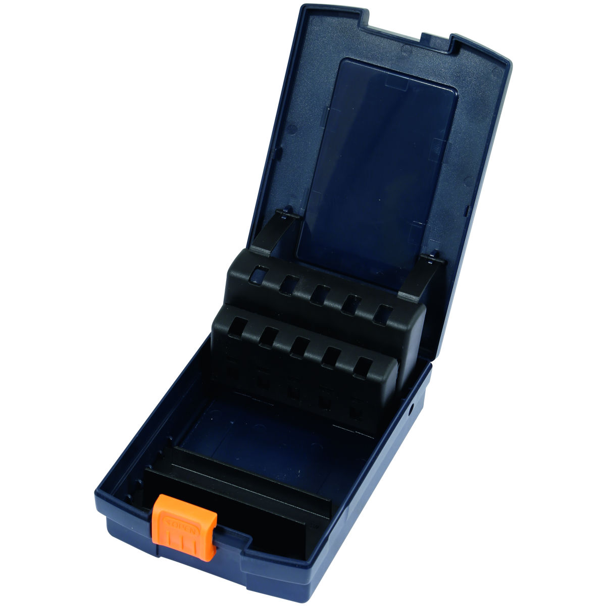 Kunststoffkassette leer stahlblau