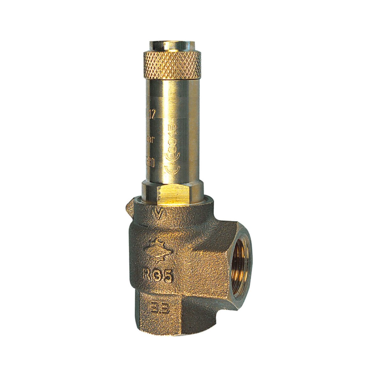 Eck-Sicherheitsventil, Sattdampf, G 1/2, Ansprechdruck 7 bar