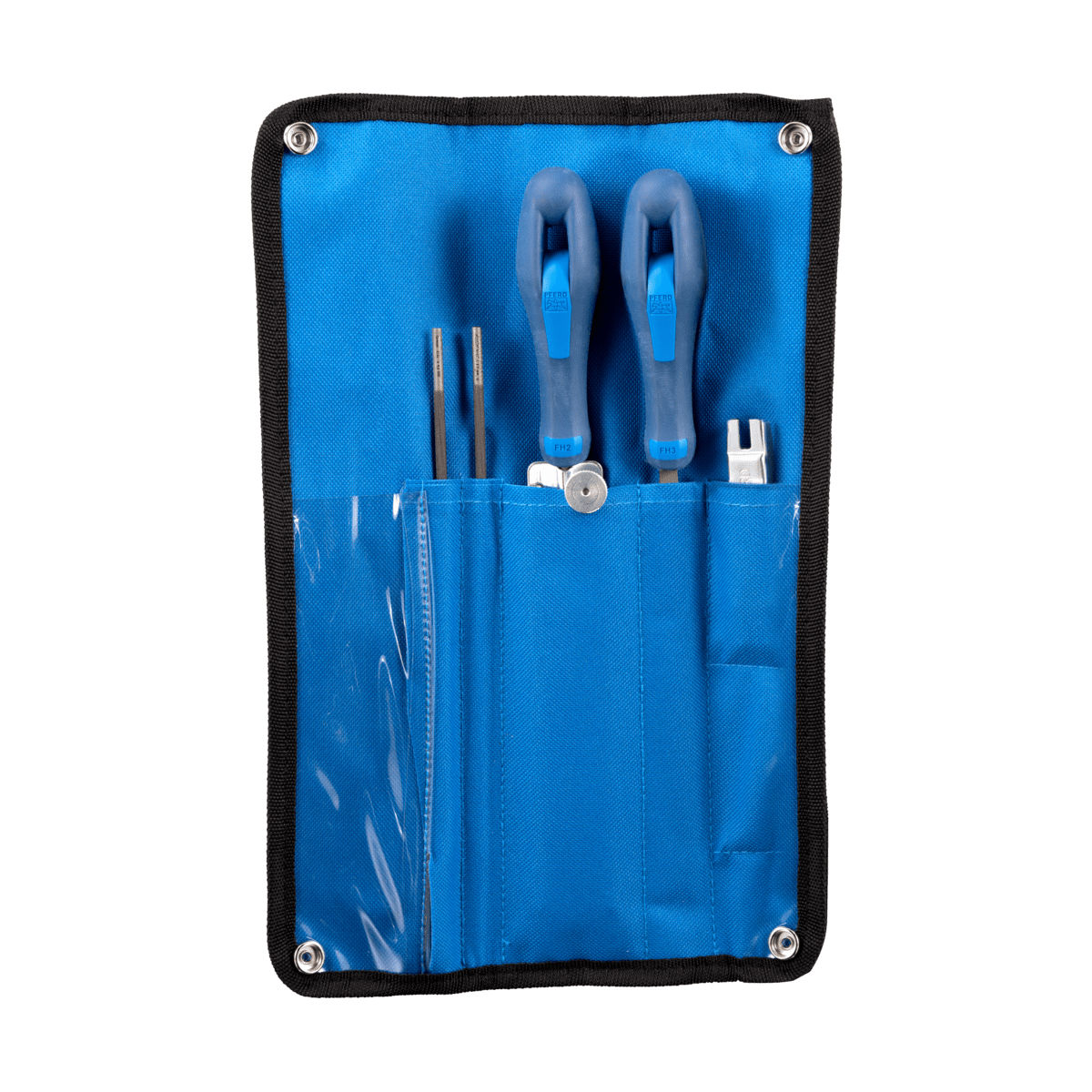PFERD TOOLS Kettensägenschärf-Set 4,0 mm 5/32″ für Kettenteilung 1/4″ und 3/8″ Low Profile in Rolltasche