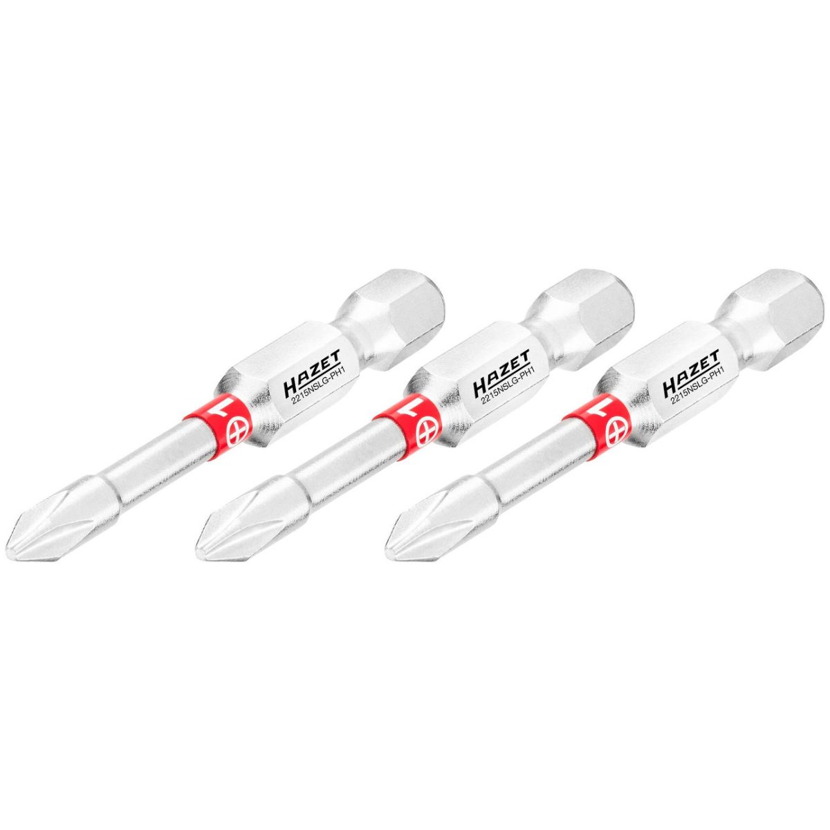 Bit ∙ 1/4 Zoll (6,3 mm) Sechskant massiv ∙ Kreuzschlitz Profil PH ∙ 3-teilig ∙ SW PH1