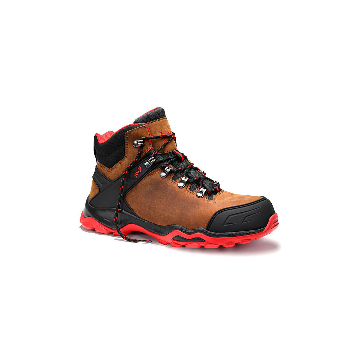 Sicherheitsschnürstiefel jo_POWERFUL braun Mid S3S, Größe 43