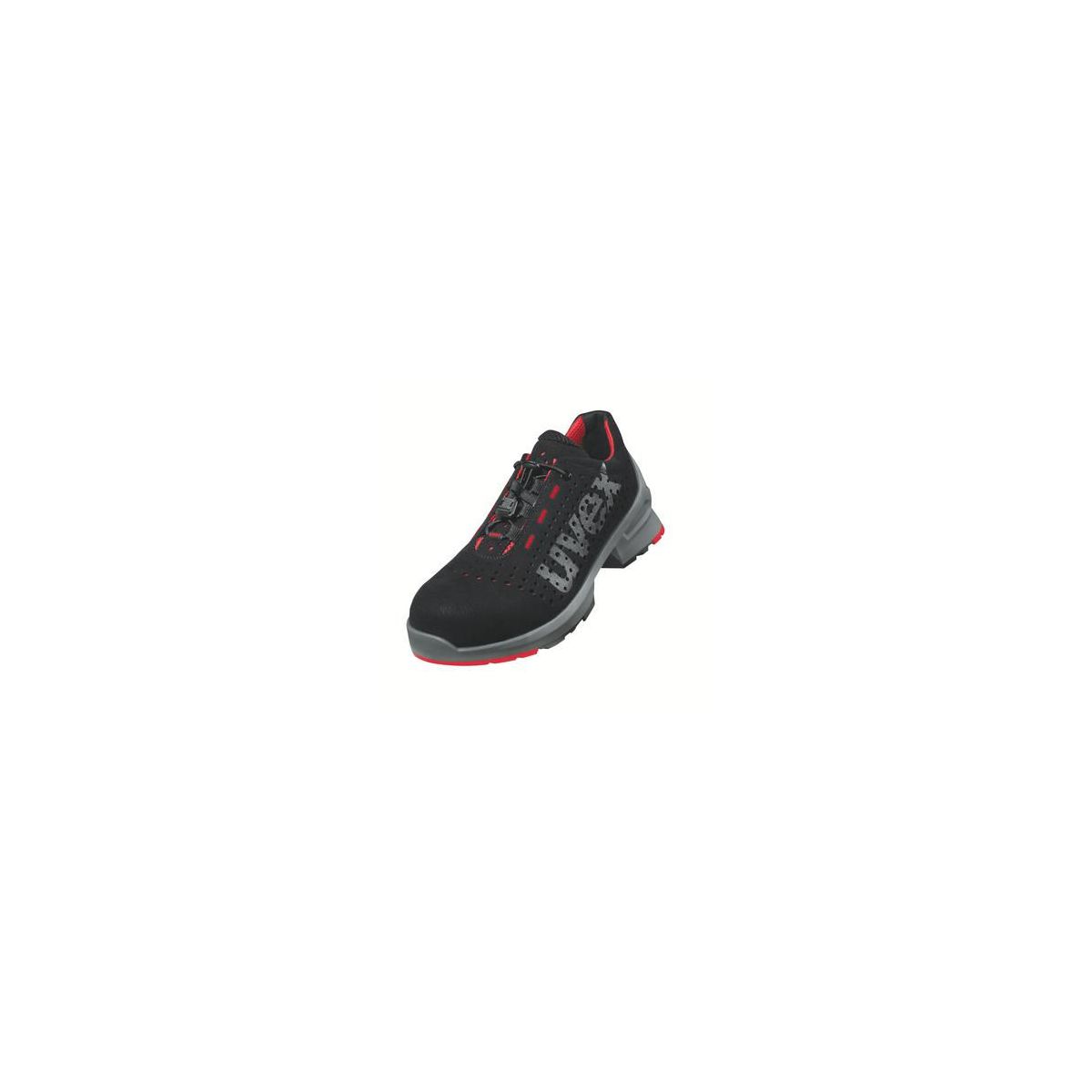 uvex 1 Halbschuhe S1 schwarz/rot Weite 10 Größe 50