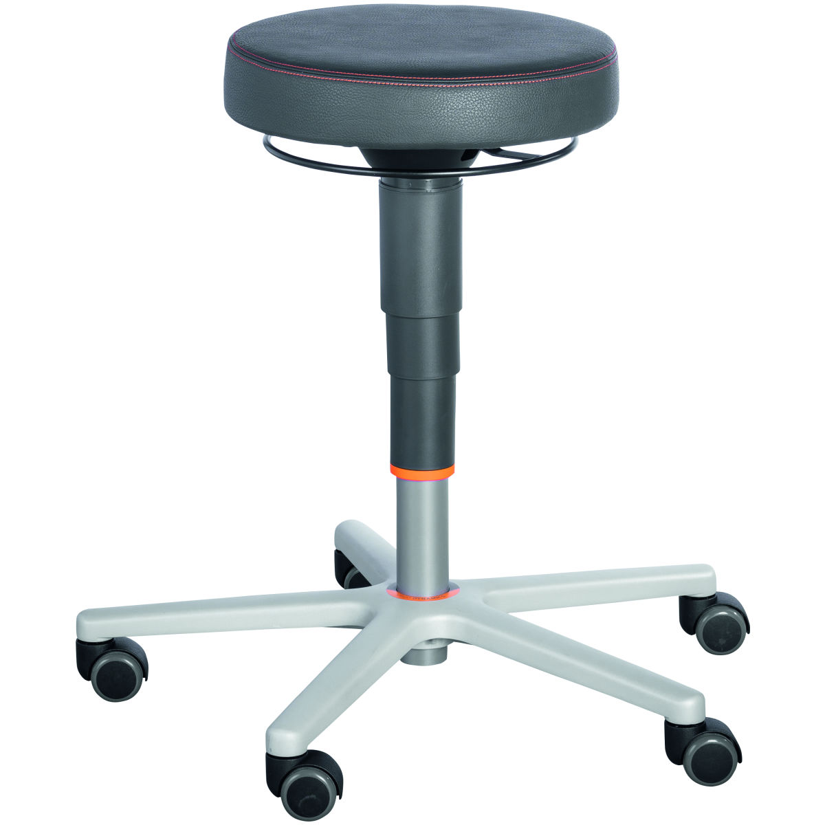 Ergonomischer Arbeitshocker, Kunstleder, mit Rollen, Typ: 1
