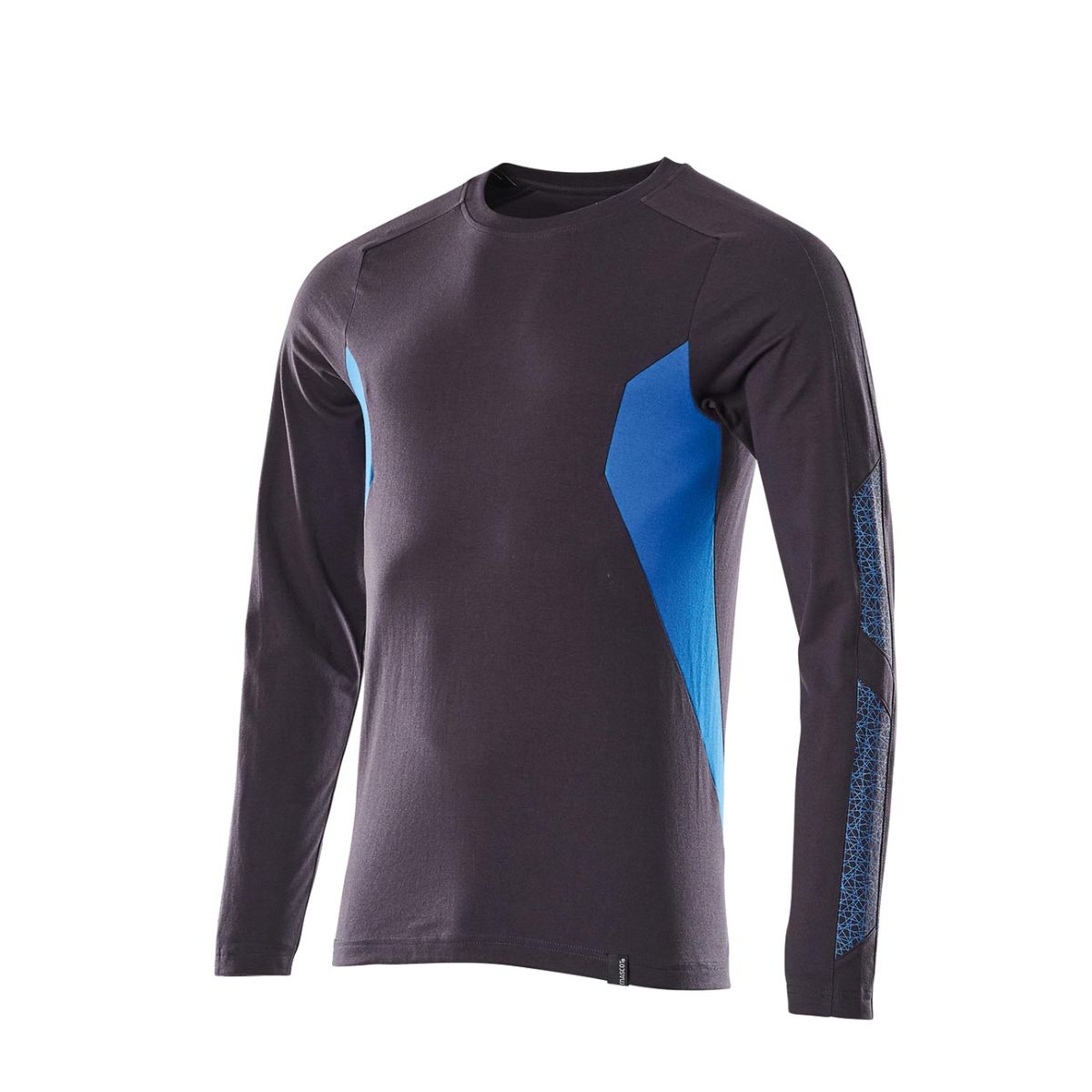 Longsleeve ACCELERATE, schwarzblau / azurblau, Unisex-Größe: S