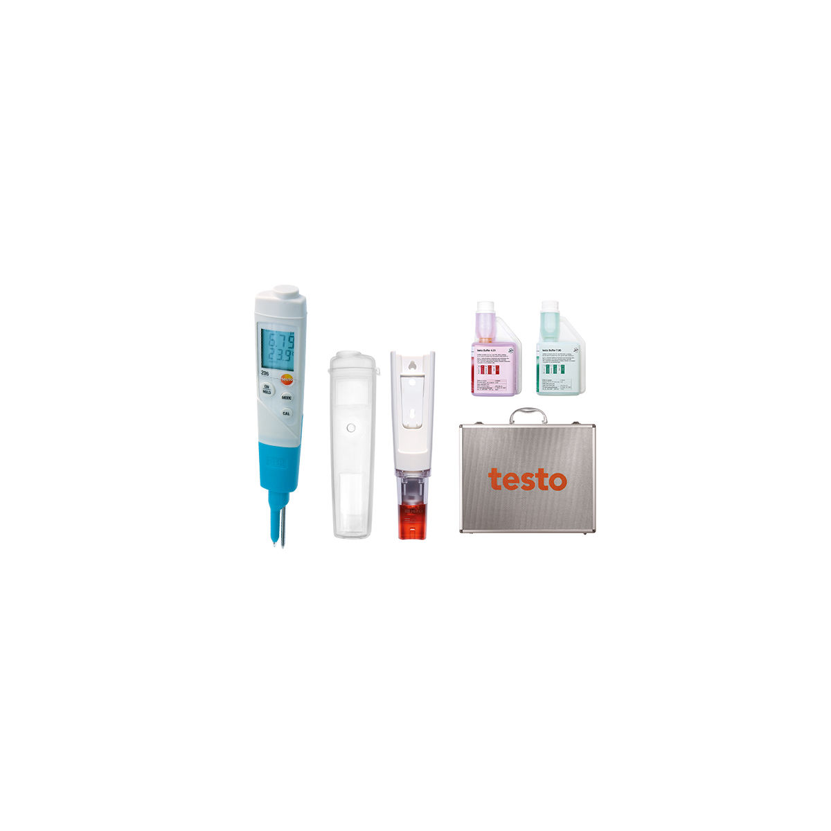 testo 206 pH2 Starter-Set - pH-/Temperatur-Messgerät für halbfeste Medien
