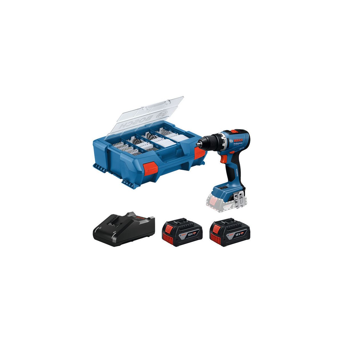 Akku-Bohrschrauber GSR 18V-65, 2 x Akku GBA 18V 4.0Ah