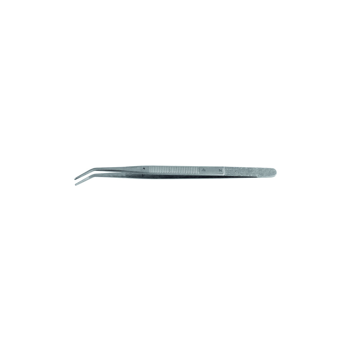 Pinzette mit schmaler Spitze abgewinkelt, 150 mm, Form 22b, Werkstoff: N