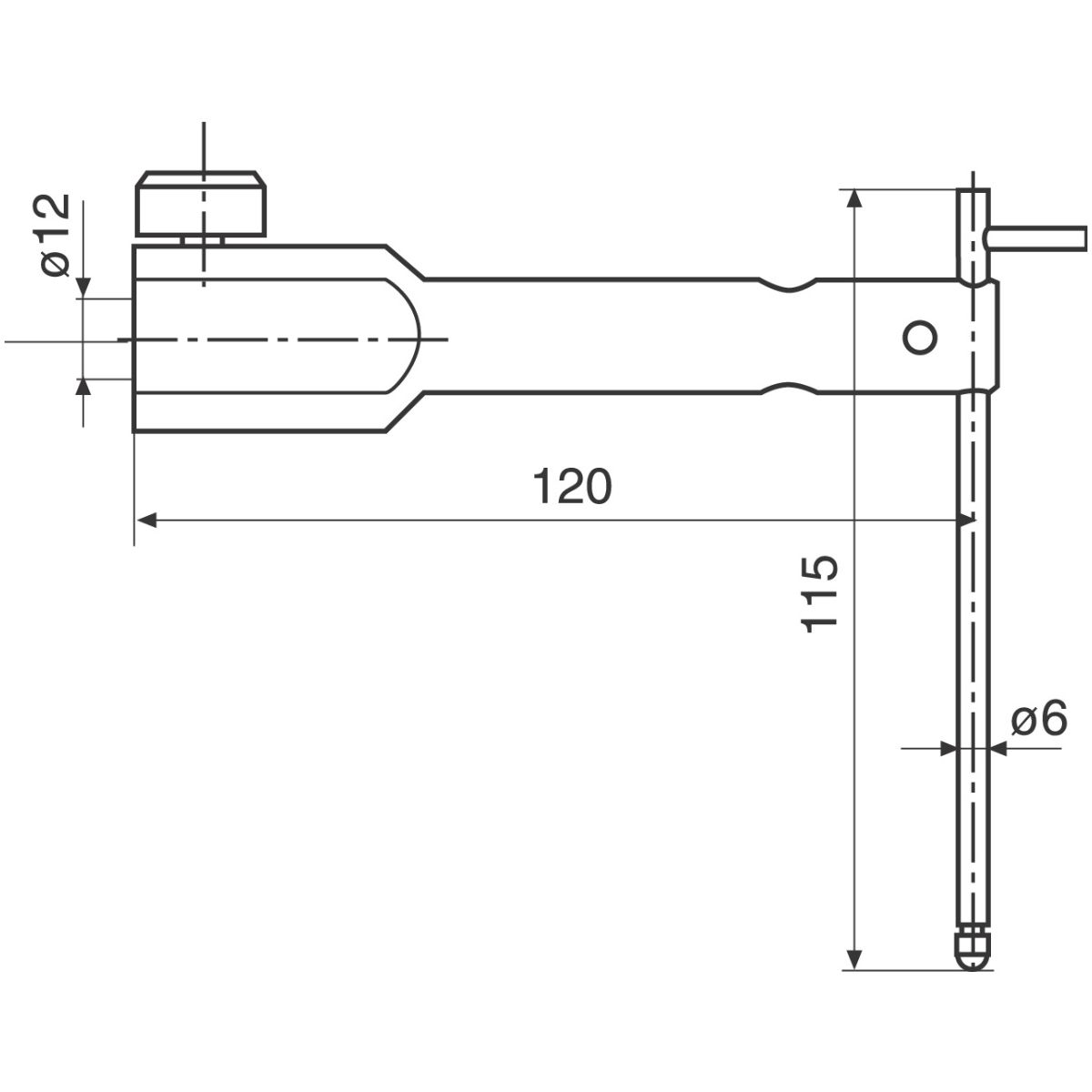 Tiefenmesstaster inkl. Halter, Länge: 120mm